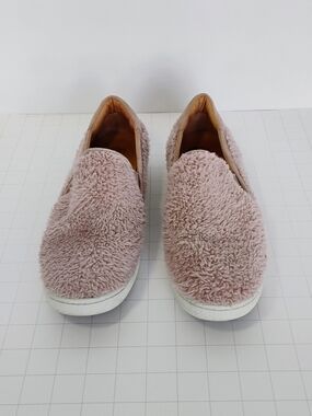 UGG Women's Ricci Dusky Pink Faux Shearling Slip-On Flats - Like New 9.5 M